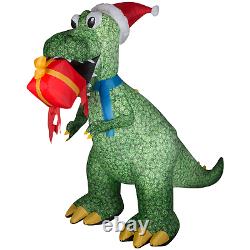 10ft Tall T-Rex Christmas Dinosaur Inflatable, Holiday Yard Decorations