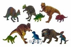 10pc Dinosaur Playset Toy Animals Action Figures Set T Rex Triceratops