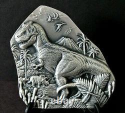 #125 SOCIETY OF MEDALISTS SILVER ART MEDAL DINOSAUR (T- REX) by Don Everhart