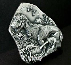 #125 SOCIETY OF MEDALISTS SILVER ART MEDAL DINOSAUR (T- REX) by Don Everhart