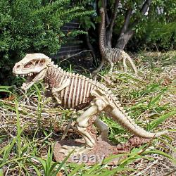 14.5 In. H Bad to the Bone Jurassic T Rex Raptor Dinosaur Statue