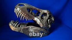 18 Inch T-Rex Skull Dinosaur Fossil Tyrannosaurus Bone Replica Handpainted