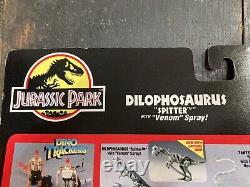 1993 Jurassic Park Dilophosaurus Spitter WithCapture Gear MOC Sealed Kenner