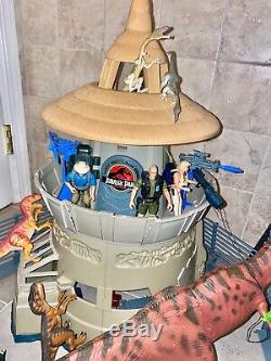 1993 Kenner Jurassic Park Command Compound With T-Rex Figures Parts Lynx Dinosaurs