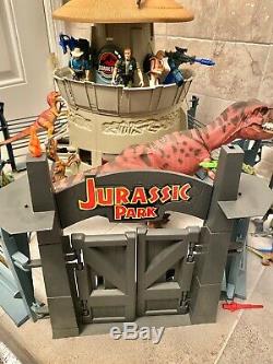 1993 Kenner Jurassic Park Command Compound With T-Rex Figures Parts Lynx Dinosaurs