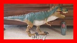 1997 Vintage Lost World Jurassic Park JP28 Bull T-Rex+Pod, Sound Working, Complete