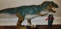 1997 Vintage Lost World Jurassic Park JP28 Bull T-Rex+Pod, Sound Working, Complete