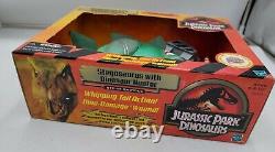 2000 Hasbro Jurassic Park Dinosaurs Stegosaurus withDinosaur Hunter -SHELF WEAR