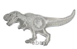 2021 PAMP T-REX Dinosaur Shaped Coin 2 oz. 9999 silver proof coin Solomon Isle