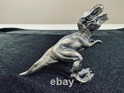 2024 Hand Poured T-Rex Dinosaur 100 Gram Silver