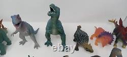 29 TM Dinosaur Lot Toy Major Vintage Soft Body 99 2000 08 09 T Rex Velociraptor
