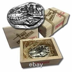 3 oz. 999 Fine Silver Bar T Rex Dinosaur Fossil Skull-In Stock Immediate Ship