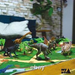 47 dinosaur figures set, illustrated book, fossil T-rex Stegosaurus