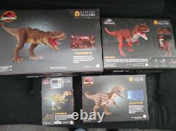 4 jurassic world hammond collection sets factory sealed t rex carnotaurus