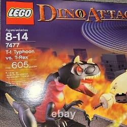 #7477 LEGO Dino Attack T-1 Typhoon vs T-Rex 2005 Open Box, Sealed Bags See Notes
