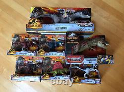 7 Jurassic World Dominion Extreme Damage Roarin Allosaurus T Rex Dimetrodon Lot