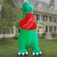 8ft Valentines Day Dinosaur T Rex Holding Sweetheart Lighted Airblown Inflatable