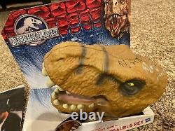 AUTOGRAPHED Jurassic World T REX Foam Hand Puppet TY SIMPKINS NICK ROBINSON