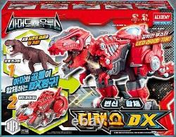 Armored Saurus T-REX DX Deluxe Ver. Tyranno Dinosaur Transformer Robot LED Light