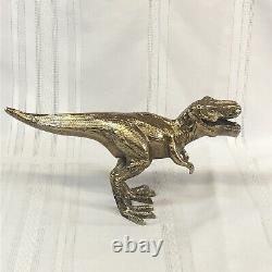 Brass Dinosaur T-Rex Statue 5 Tall 11 Long