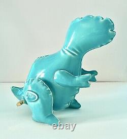 Brett Kern Turquoise Inflatable T-Rex Dinosaur Ceramic Art Sculpture