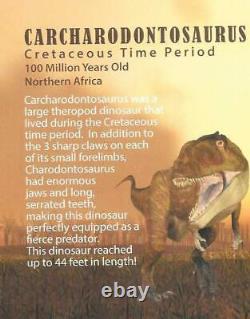 CARCHARODONTOSAURUS Dinosaur VERTEBRA African T-Rex Fossil #15091 82o