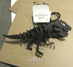 COACH $145 Dinosaur Rexy T Rex Multi Key Ring Purse Bag Charm Black 55868 BOX