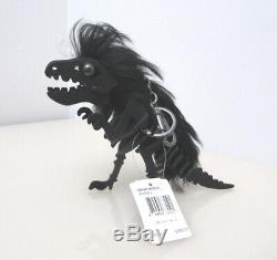 COACH $250 HUGE! Dinosaur Mohawk Rexy T Rex Key Ring Bag Charm Black 58498