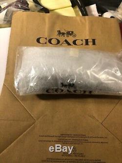 COACH LARGE Black Dinosaur T Rex Long Mohawk Rexy Bag Charm Key Fob W Gift Bag