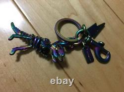COACH Rexy Rainbow Bag Charm Metal Key Ring Chain Dinosaur T-Rex 54993 Unused