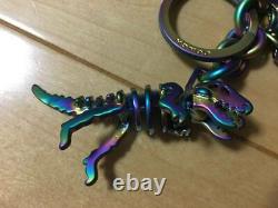 COACH Rexy Rainbow Bag Charm Metal Key Ring Chain Dinosaur T-Rex 54993 Unused