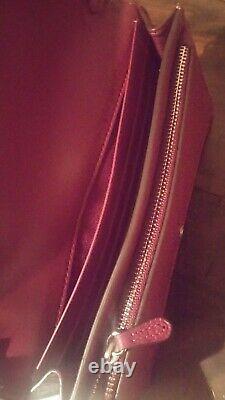 COACH SIGNATURE C Tan Pink LEATHER T REX Dinosaur crossbody Bag Wallet Rexy NEW