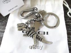 Coach Metal Rexy T-Rex Dinosaur Key Fob Chain Keychain Bag Charm 65133 RARE