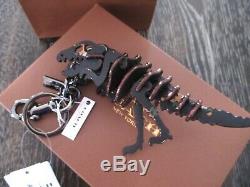 Coach Small Floral Rexy T-Rex Dinosaur Keychain Key Fob Bag Charm NWT