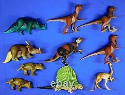 Dino Riders Huge Lot Of 14 Dinosaurs T-rex Triceratops 1987 Tyco