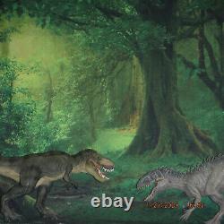 Dino Wars! Trex Vs Indominus Rex Dinosaur Pvc Statue Lot & Indiana Jones Sale