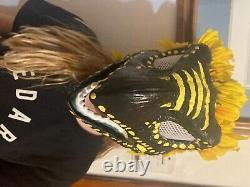 Dino mask / Hawkeyes custom feathered