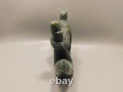 Dinosaur Carving Figurine Labradorite 4.25 inch Carved Tyrannosaurus Rex T-Rex#O