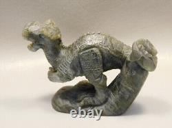 Dinosaur Carving Figurine Labradorite 4 inch Carved Tyrannosaurus Rex #e126