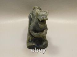 Dinosaur Carving Figurine Labradorite 4 inch Carved Tyrannosaurus Rex #e126