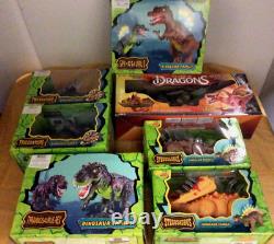Dinosaur Century Walking Flashing Light with Realistic Sounds lot of 7 Diff