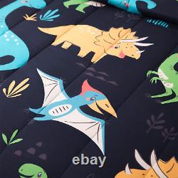Dinosaur Comforter Set Twin for Boys Kids T-Rex Dino Bedding Set Bed in a Bag 6