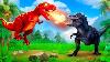 Dinosaur Fight Red T Rex Vs Black T Rex Dinosaurs Battle In Jurassic World