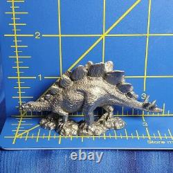Dinosaur Pewter Figurines US Made T-Rex Triceratops Stegosaurus Pteranodon NEW
