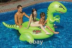 Dinosaur Pool Float Raft Lounge Kids Ride On Toy T Rex Water Swim Beach New