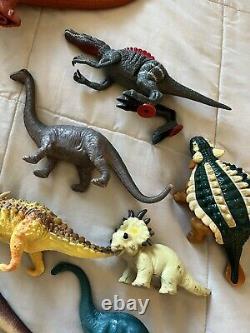 Dinosaur Toys HUGE LOT 27-Toy Collection T-Rex Stegosaurus Action Figures