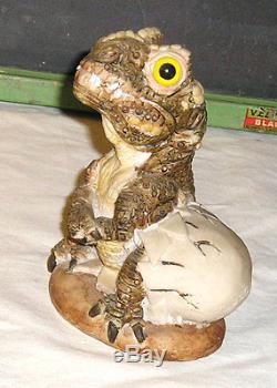 Dinosaur Tryannosaurus Rex T Rex John Fischner Signed Baby Hatching Egg RARE 80s