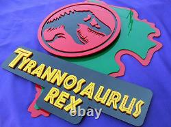 EAST DOCK and T-REX SET 3D signs pop ART NEW Jurassic NEW world dinosaur fossil