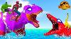 Epic New Spiderman T Rex Mosasaurus Vs Superhero Dinosaurs Battle In Jurassic World Superhero Team