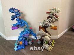 Fisher-Price Imaginext Ultra Ice Blue and white T-Rex Dinosaur. Tested